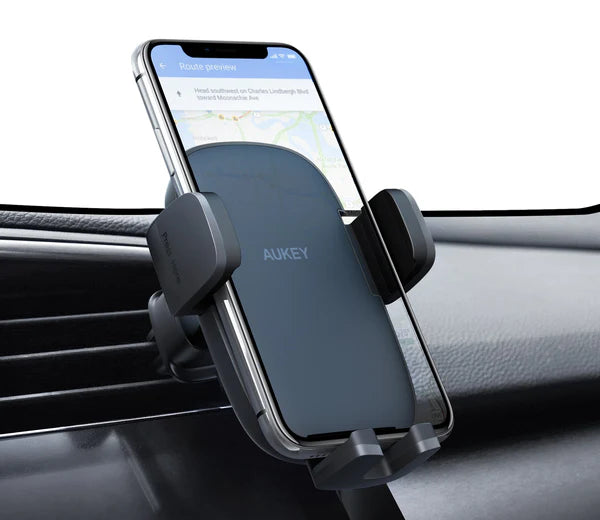 AUKEY HD-C58 Supporto Smartphone Auto Aggiornato – Aggancio Air Vent Ultra-Saldo, Rotazione 360°, Compatibilità Universale fino a 6.5"