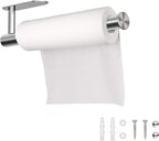 Porta Rotolo Cucina Adesivo in Acciaio Inox - Montaggio Sotto Pensile o Parete