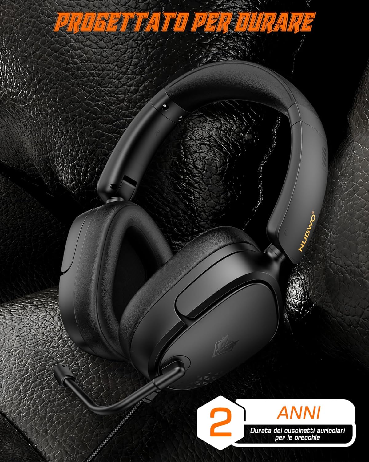 Cuffie Gaming NUBWO HG04L – Headset Professionale con Microfono, Audio Immersivo e Design Ergonomico – Nero