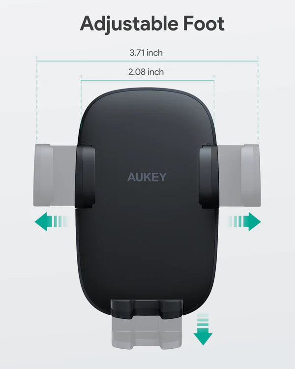 AUKEY HD-C58 Supporto Smartphone Auto Aggiornato – Aggancio Air Vent Ultra-Saldo, Rotazione 360°, Compatibilità Universale fino a 6.5"