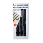 Juego de Cuchillos de Cocina German Line 4 Piezas - Recubrimiento Antiadherente de Piedra Maifan