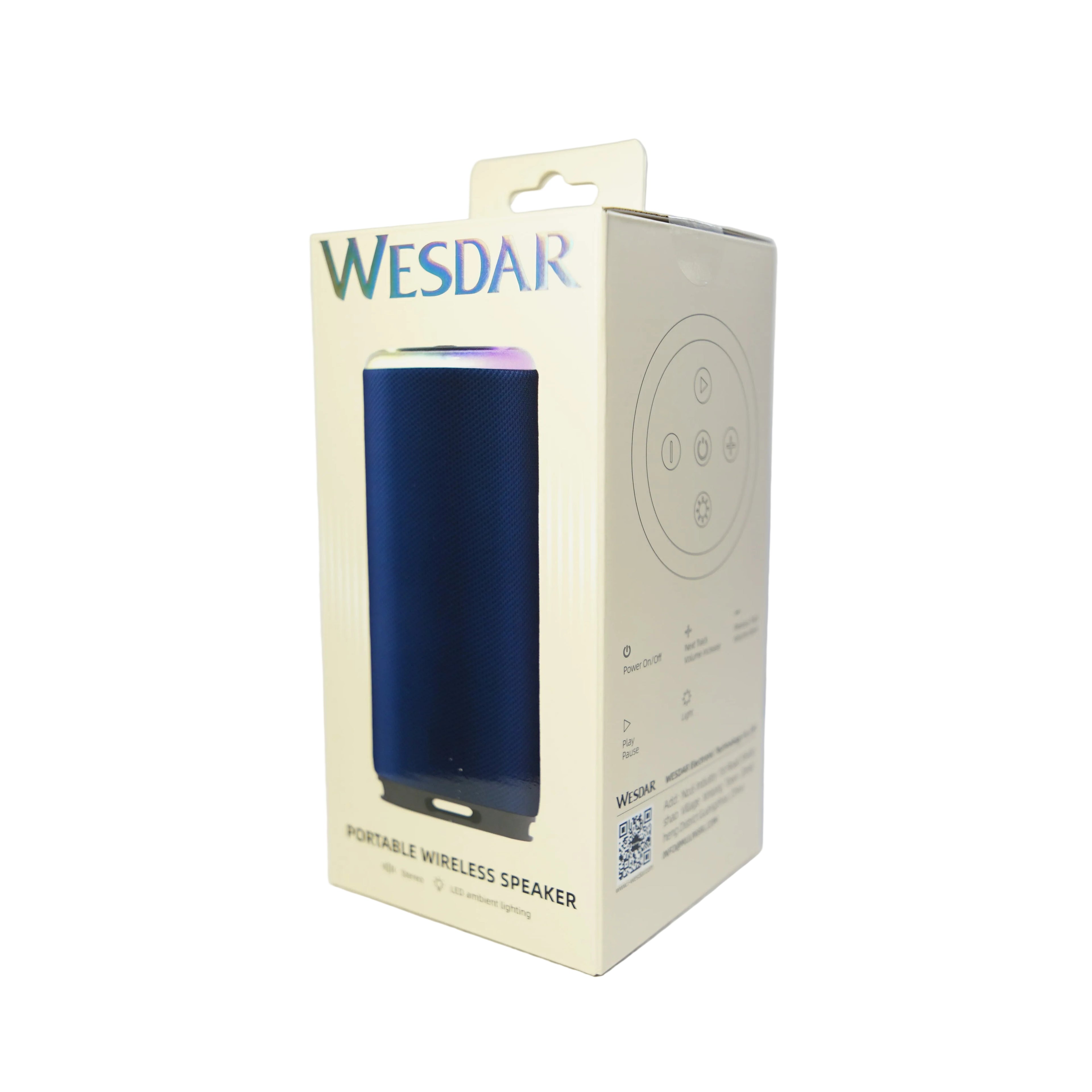 Wesdar K-12 – Altoparlante Portatile Wireless Bluetooth con Luci LED Ambientali