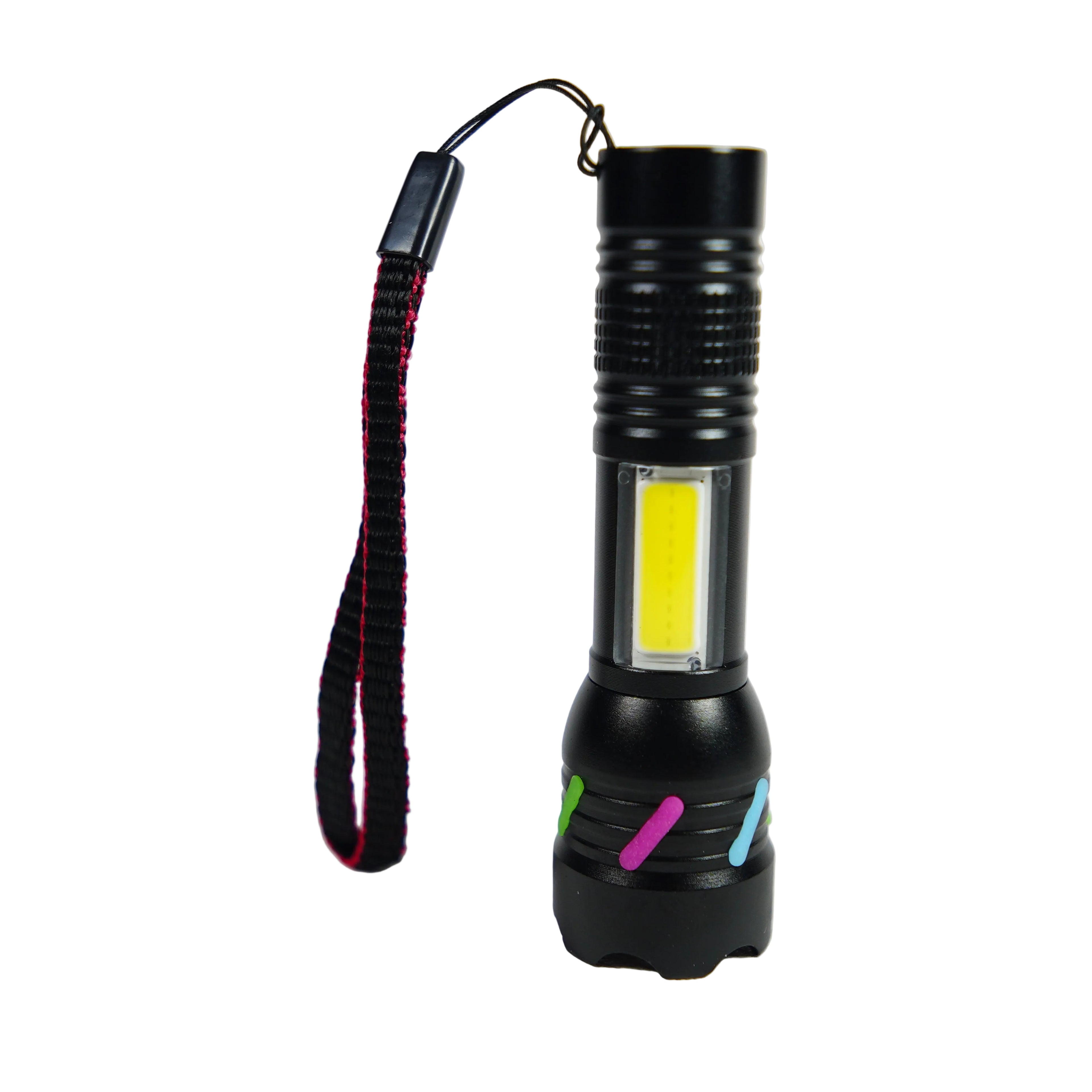 Mulin Torcia LED Ricaricabile USB - Zoom Telescopico, Luce Laterale COB, 400 mAh