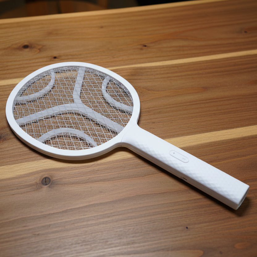 Racchetta Insetticida Elettrica 2-in-1 ZH-M817 | Lampada Anti-Zanzare UV con Base di Ricarica USB | 3500V