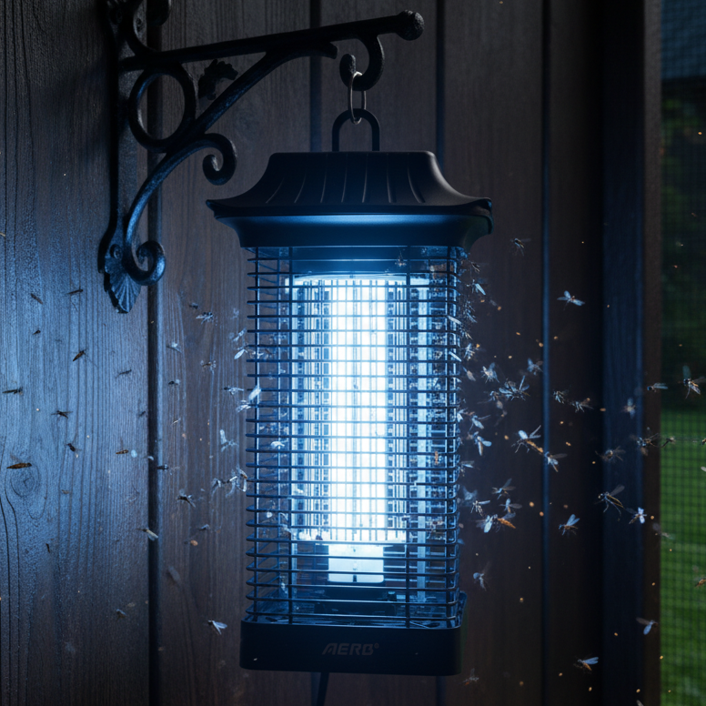 Aerb Lampada Antizanzare Professionale 18W – Zapper Elettrico 4000V con Luce UVA e Vassoio Estraibile per Interni ed Esterni