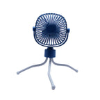 Ventilador USB Portátil Ajustable con Iluminación LED y Trípode Flexible
