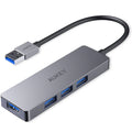Aukey CB-H36 4-Port USB 3.0 Hub – Ultra-Fast Aluminum Expansion