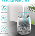 EWEIMA Antibacterial Silicone Toilet Brush - Modern Freestanding or Wall-Mounted Toilet Brush Holder Set