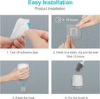 EWEIMA Antibacterial Silicone Toilet Brush - Modern Freestanding or Wall-Mounted Toilet Brush Holder Set