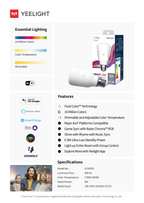 Yeelight Smart LED Bulb W3 (Multicolor) – Lampadina Wi-Fi E27, 16 Milioni di Colori, 900lm